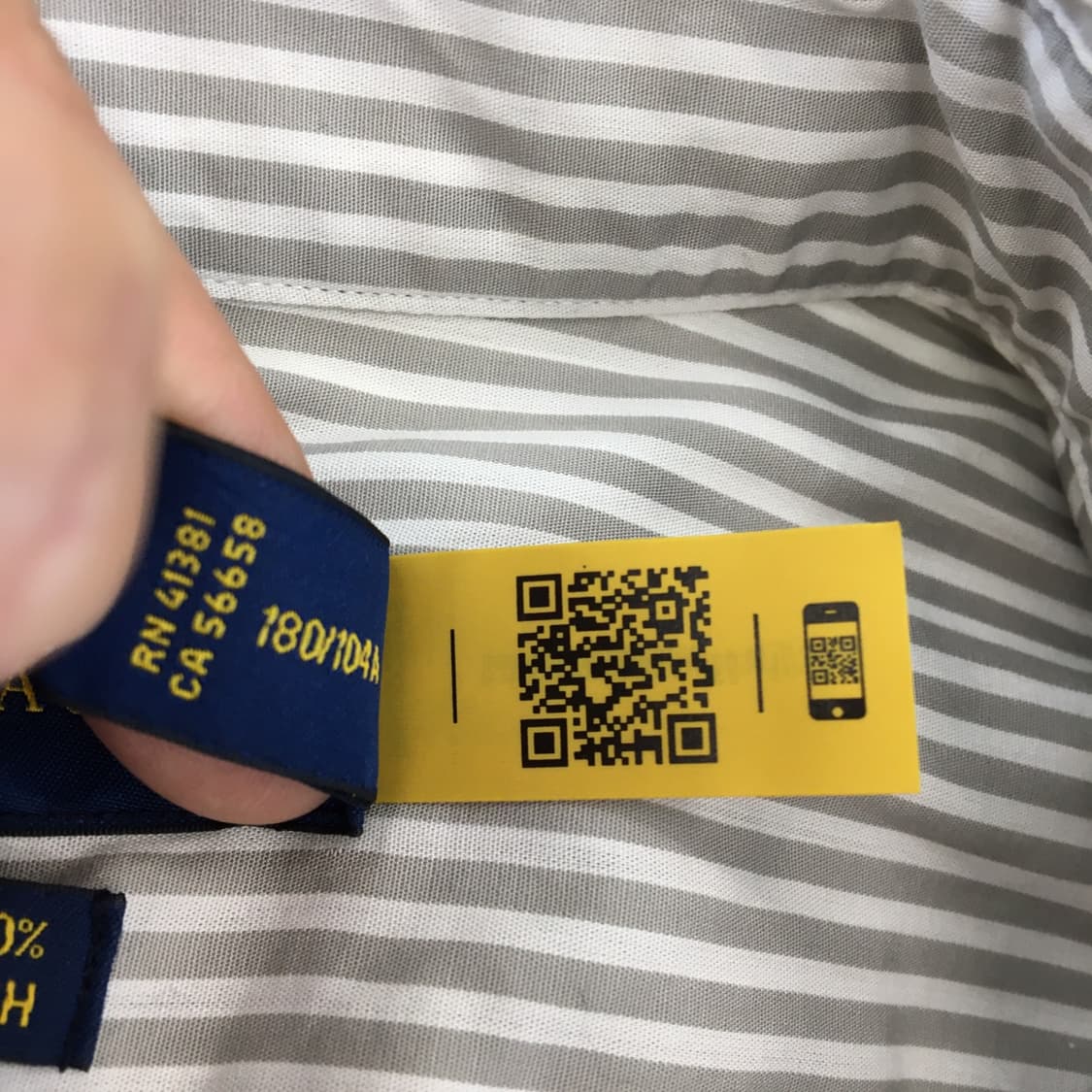 폴로 랄프로렌 QR백화점판 포플린셔츠 L  상품이미지6