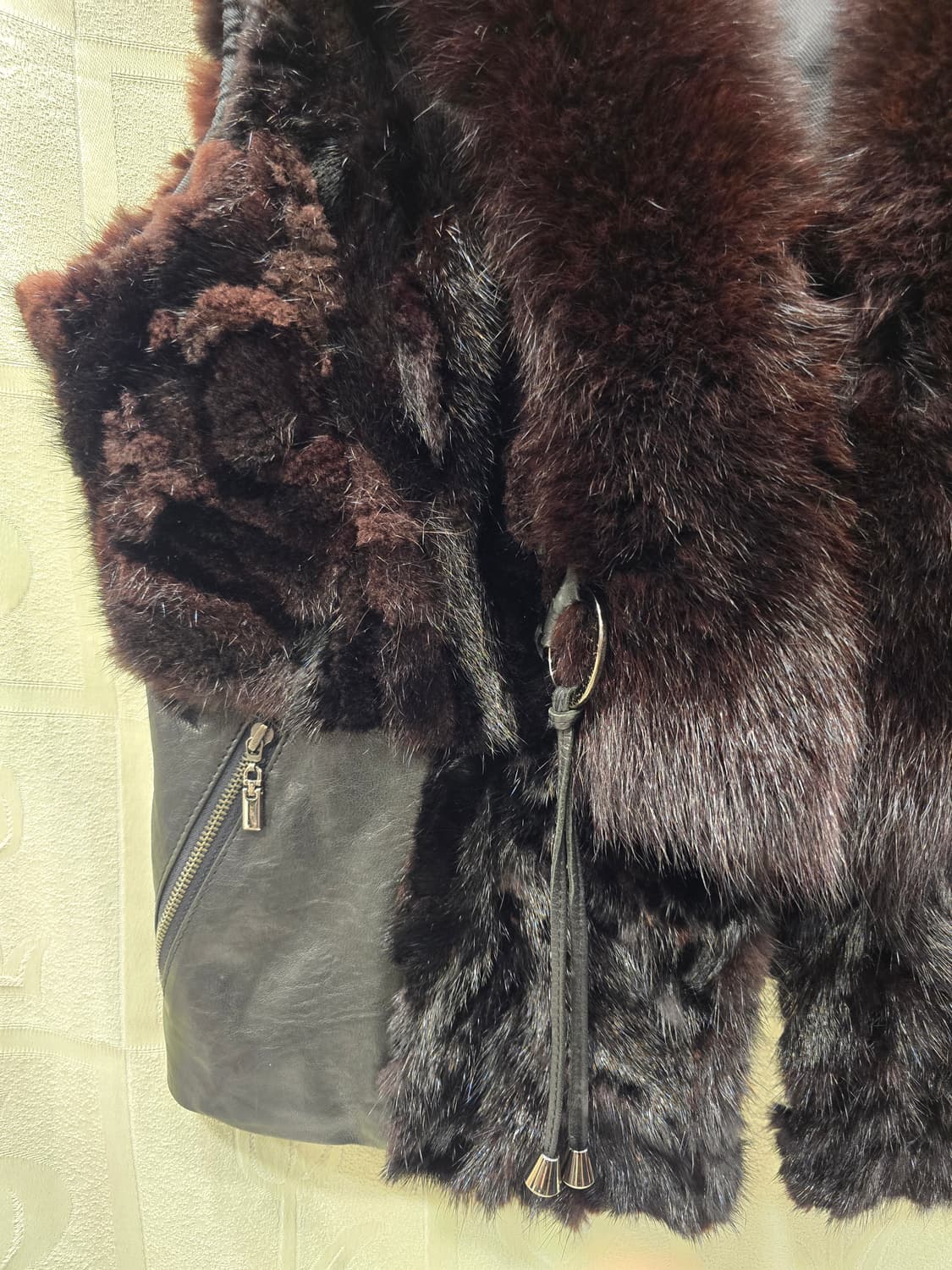 밍크 폭스 퍼 가죽 조끼 숏베스트 77정도 상품이미지3