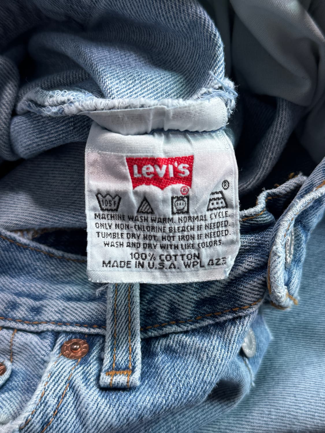 [32]90's 리바이스 501 Made in USA 리페어드 데님 팬츠 상품이미지5