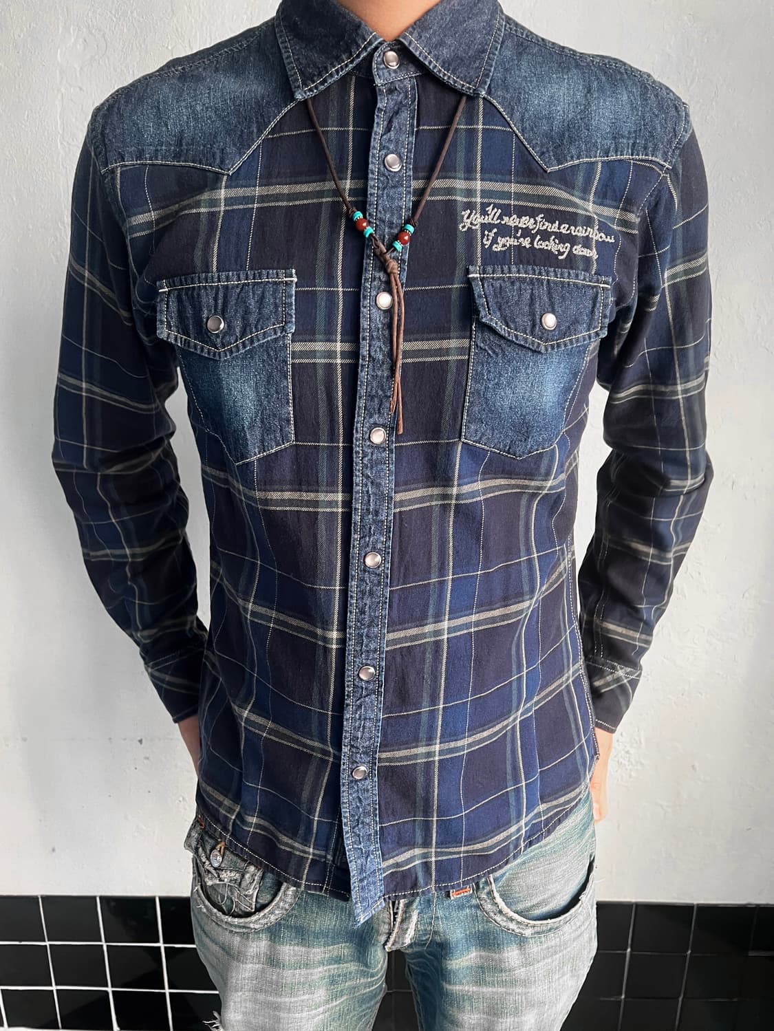 웨스턴 체크셔츠 상품이미지1