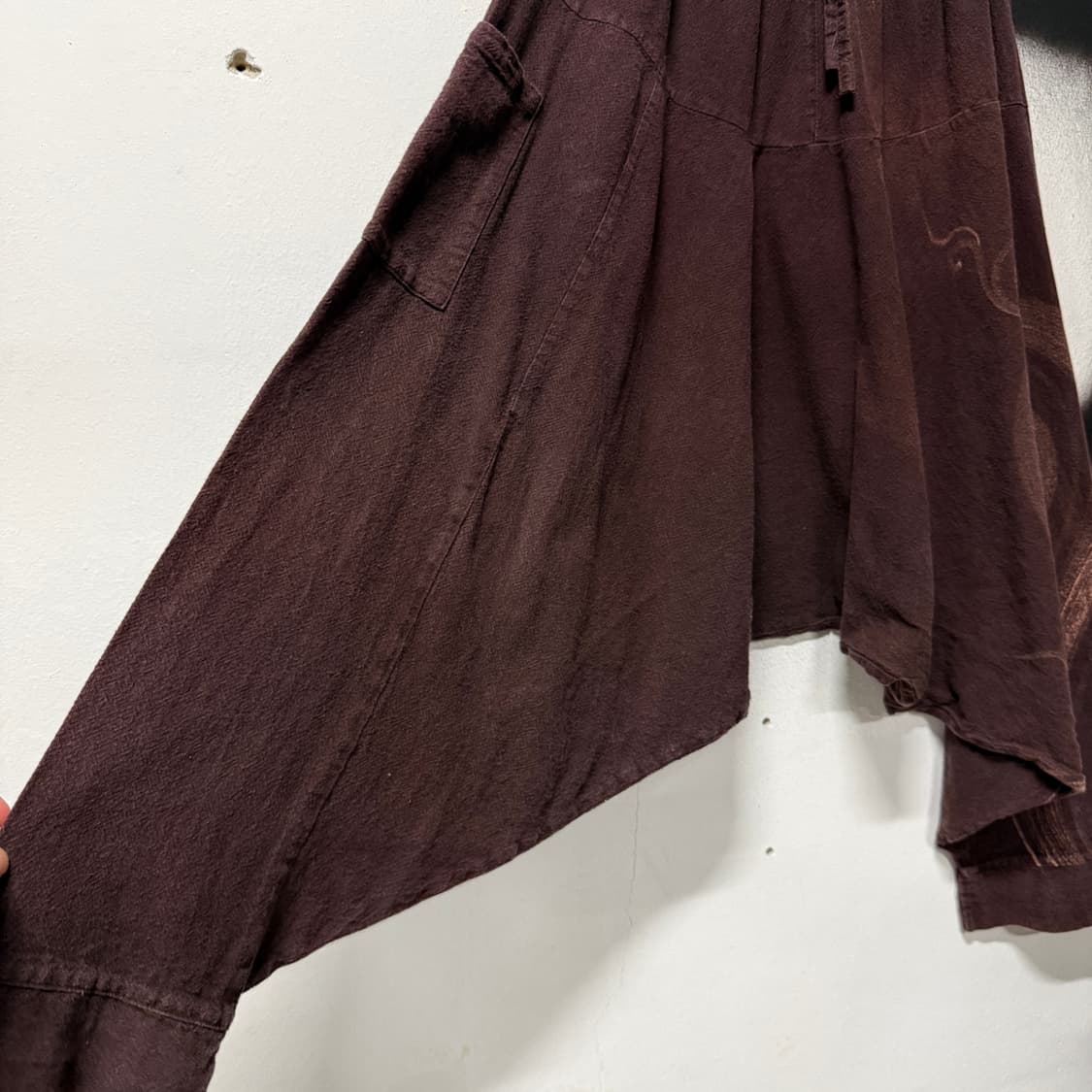 VTG 빈티지 재패니즈 에스닉 오리엔탈 디테일 코튼 밴딩 배기 팬츠 상품이미지4