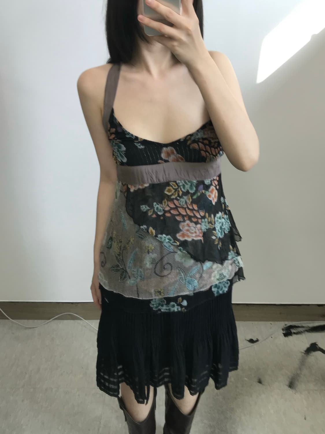 빈티지 오리엔탈 홀터넥 탑 상품이미지1