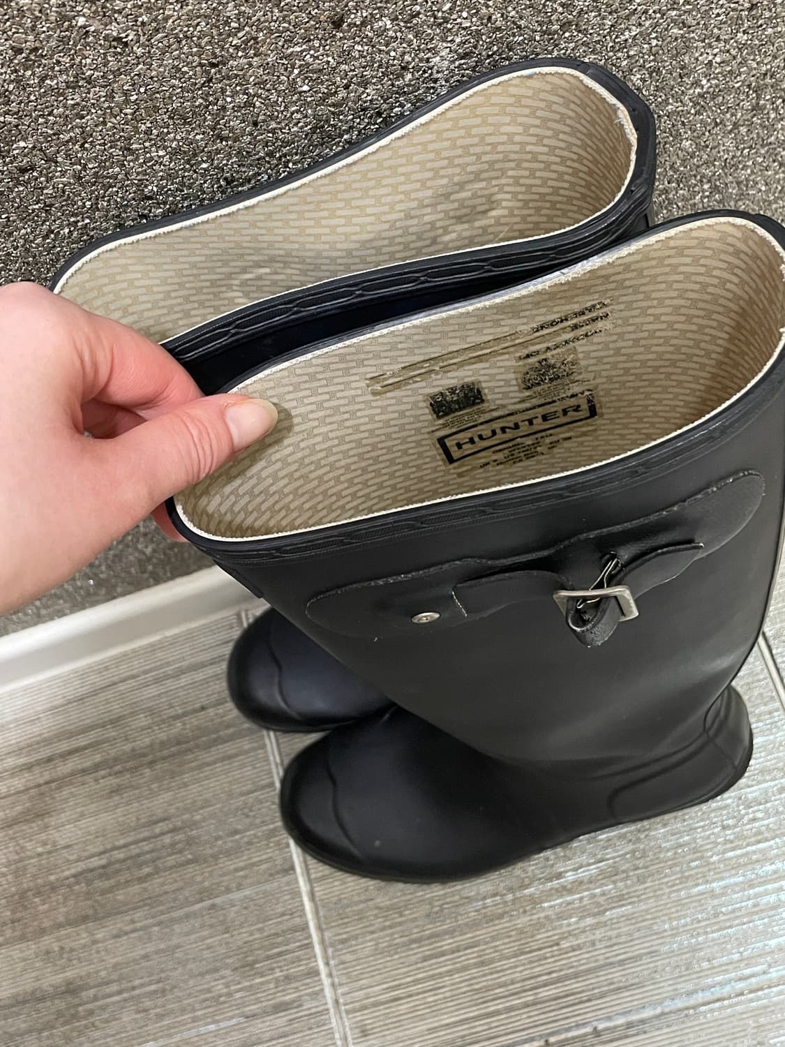 헌터 롱 레인부츠 톨 250 블랙 상품이미지6