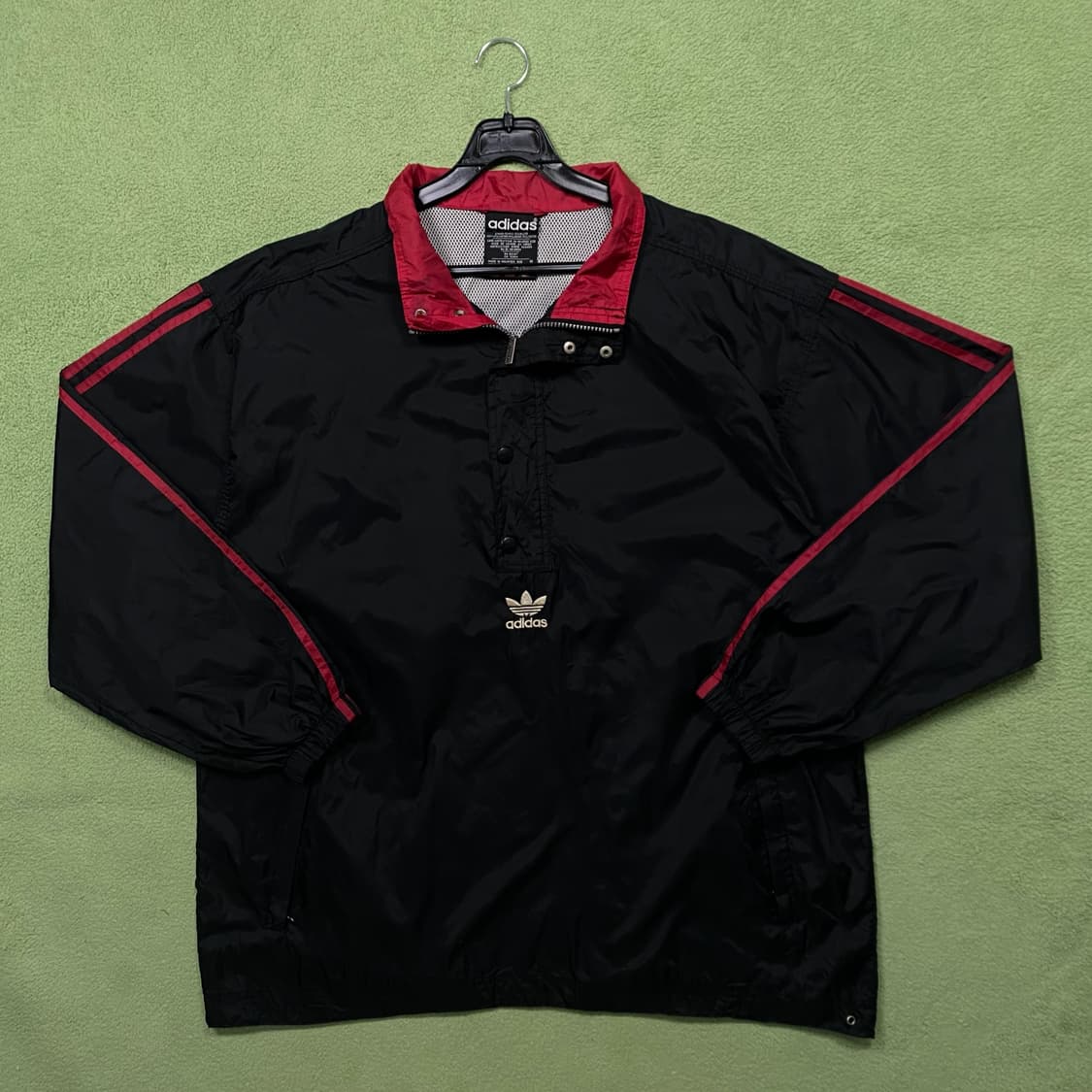 아디다스 00's 올드스쿨 후면 빅로고 반집업 우븐 상품이미지2