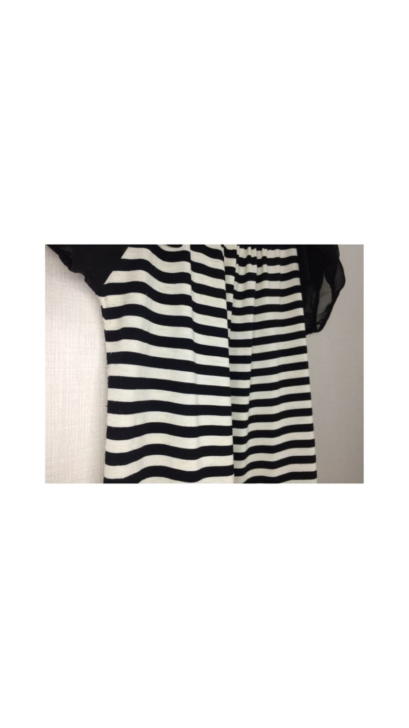 빈티지 스트라이프 리본 퍼프 원피스 튜닉 상품이미지6