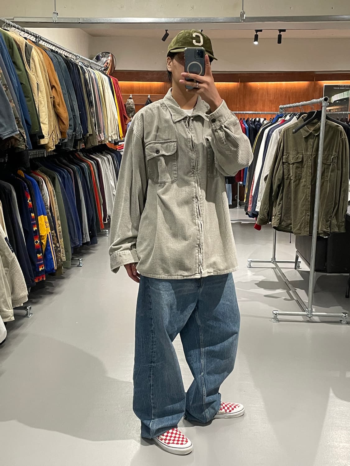 90s 코듀로이 집업 셔츠 자켓 상품이미지2