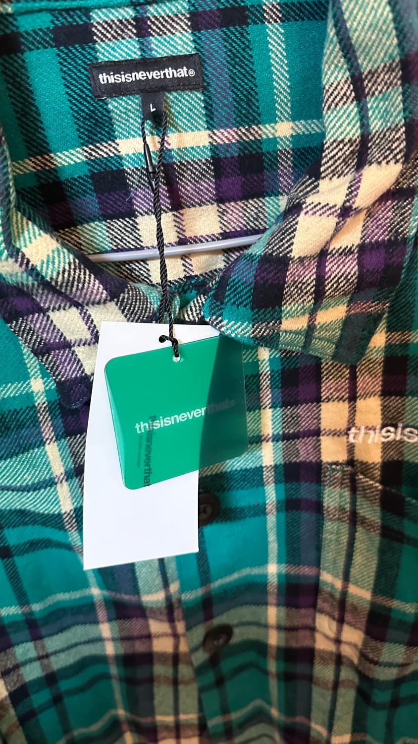 L) 디네댓 디스이즈네버댓 체크 셔츠 플란넬 셔켓 셔츠형 자켓  상품이미지5