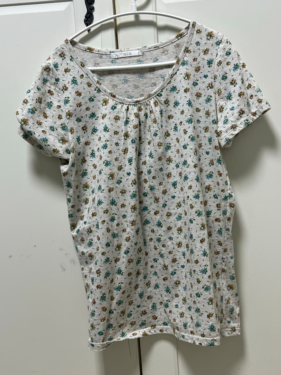 플로럴 플라워패턴 반팔 티셔츠 상품이미지4