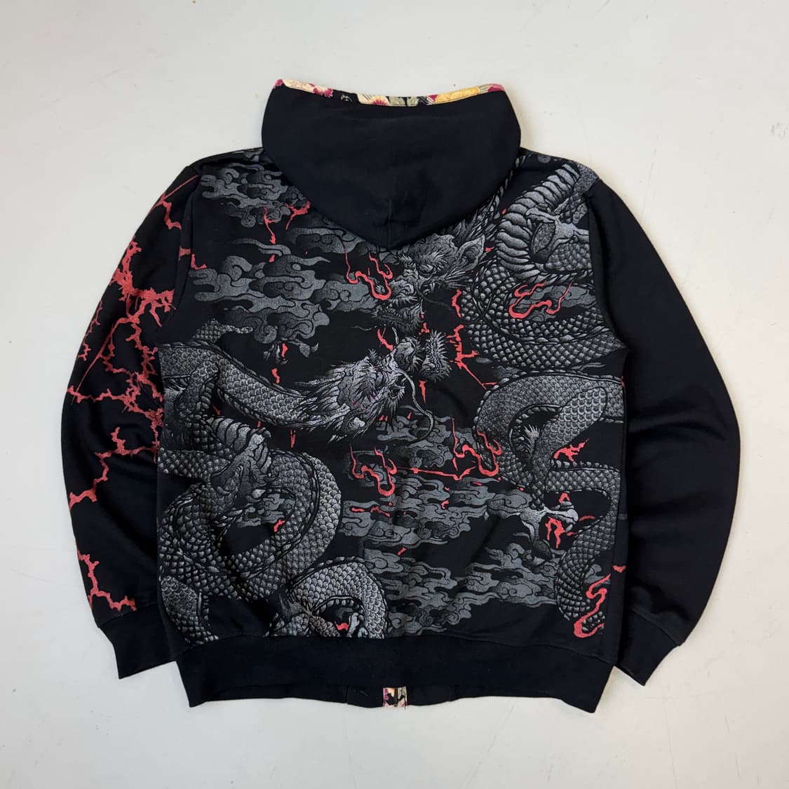 JPN 제팬 드래곤 용 오리엔탈 후드집업 상품이미지3