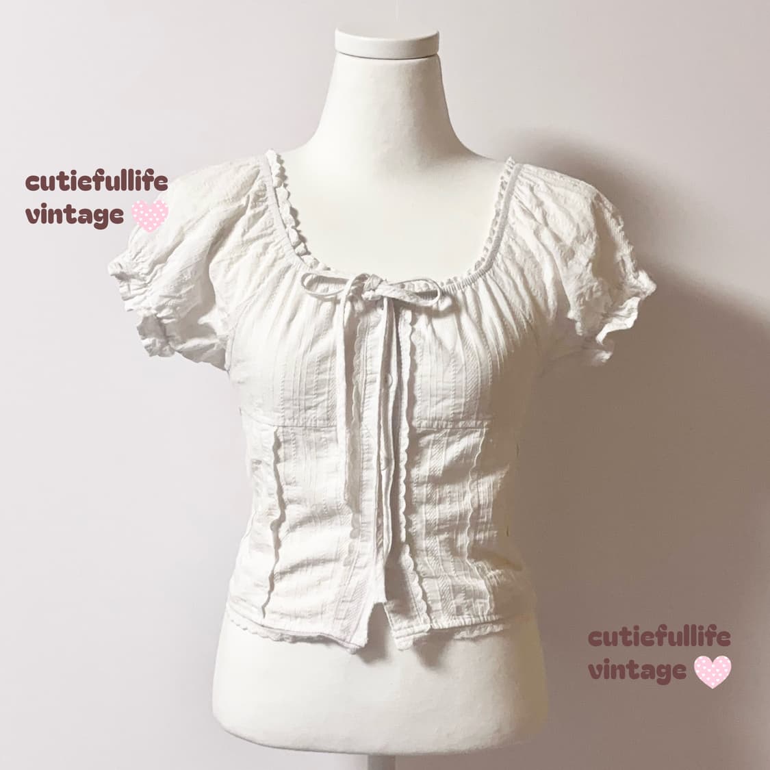 생화이트 반팔 셔츠블라우스 히메갸루 달천깔 상품이미지1