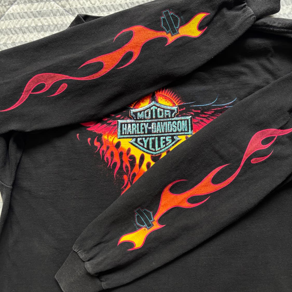 90s 빈티지 할리데이비슨 플레임 롱슬리브 티셔츠 상품이미지4