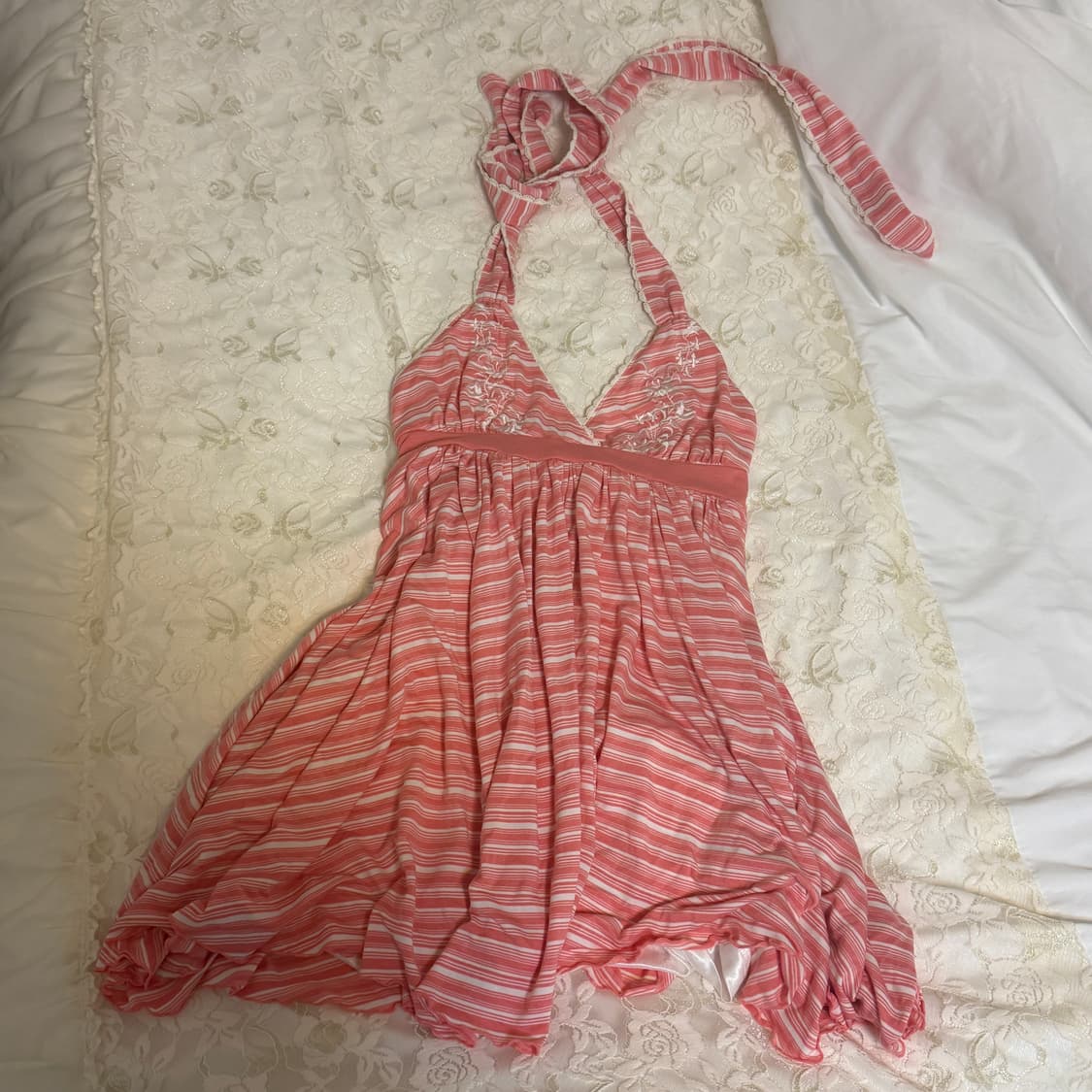 리즈리사 희귀매물 핑크갸루 홀터 원피스 상품이미지1