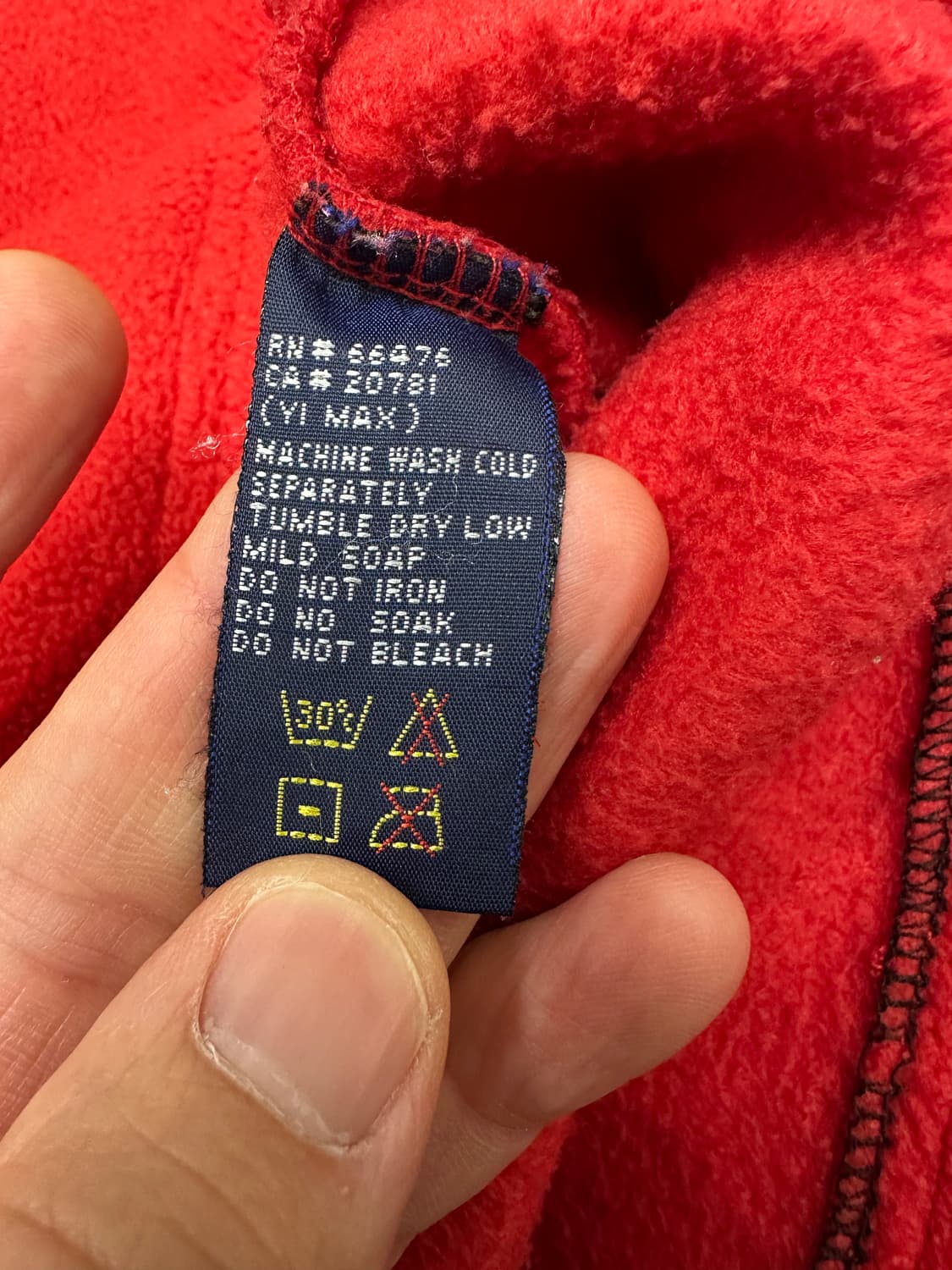 타미힐피거 진스 빨간색 후리스 맨투맨 L 상품이미지4