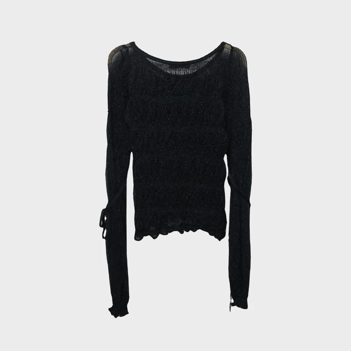 NERO 글리터 발레코어 셔링 긴팔 니트 61724 상품이미지2