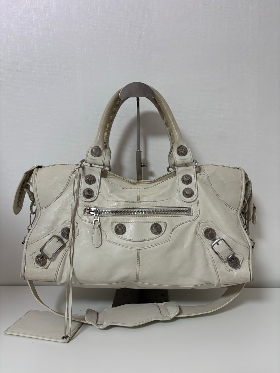 발렌시아가 자이언트 모터백 아이보리 상품이미지1