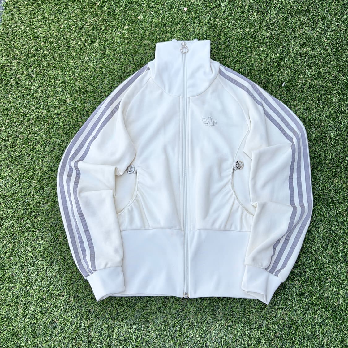 85)아디다스 큐빅 글리터 로고 트랙탑 크롭 져지 상품이미지2