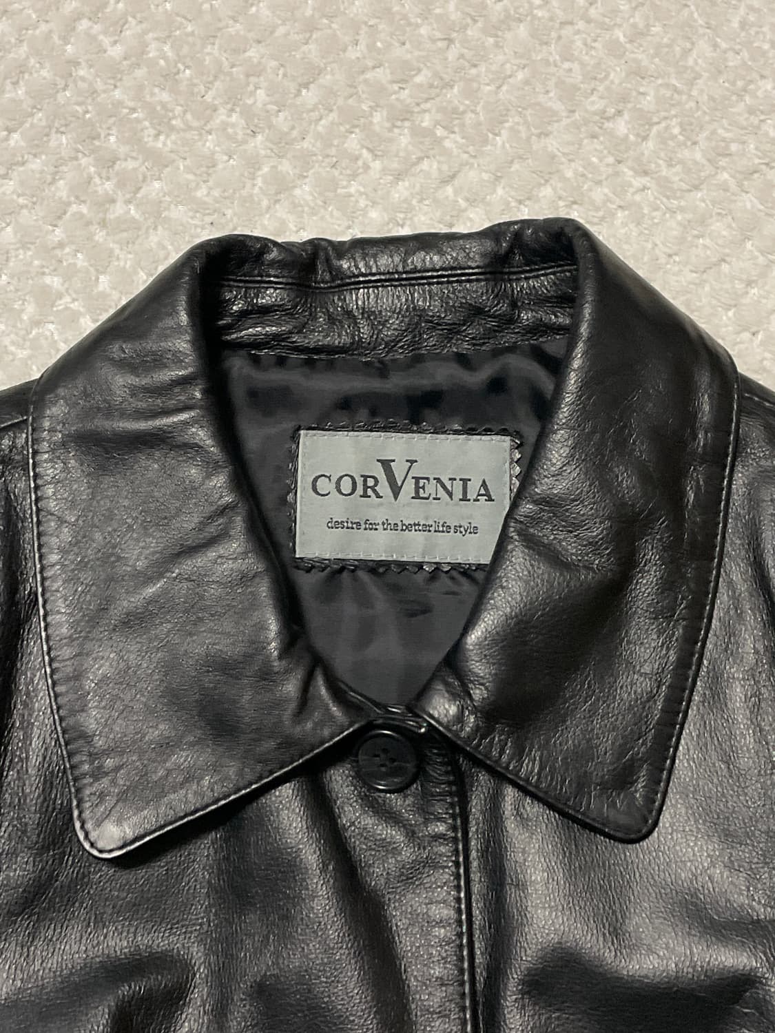 (여성) 웨스턴 무드 카우하이드 소가죽 레더 카 코트 상품이미지4