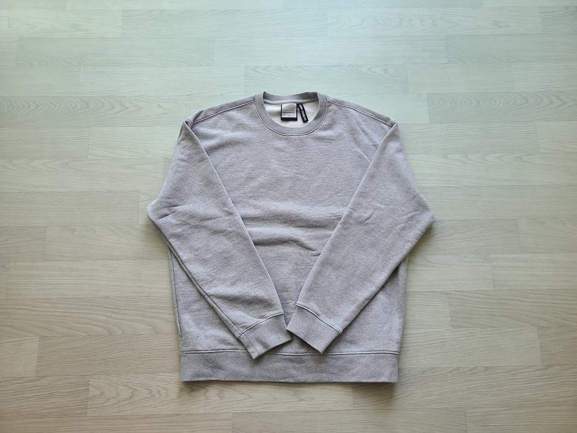 [S] 소버먼트 950g 그레이 세미오버 맨투맨 스웻셔츠 판매 상품이미지2