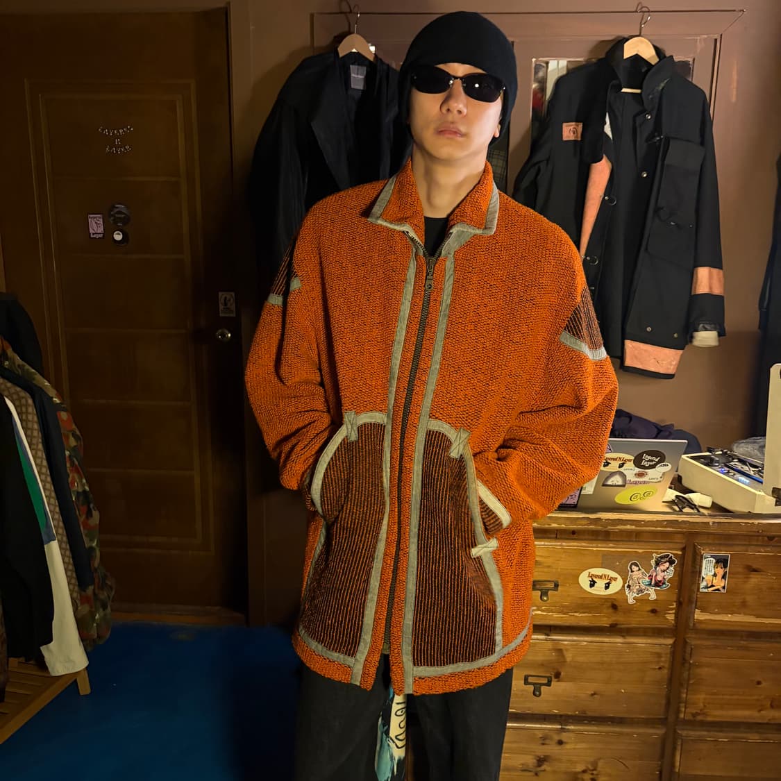 SELDOM ORIENTAL ORANGE WOOL ZIPUP JACKET 상품이미지3