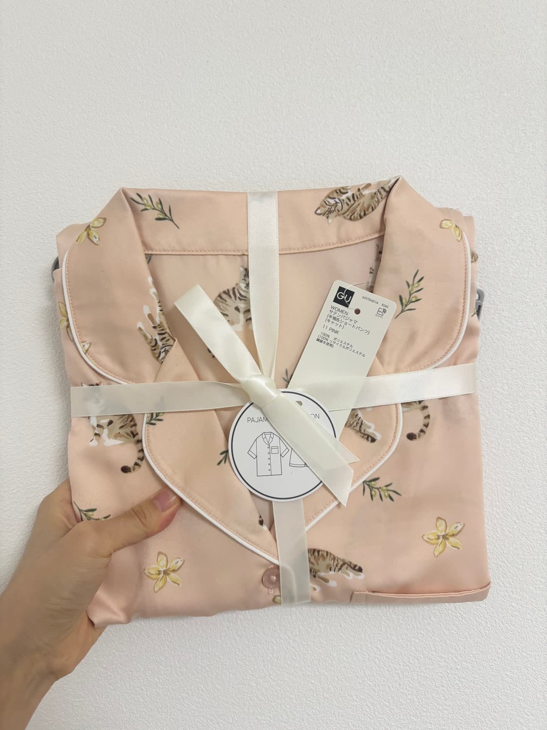 [새상품] GU 고양이 새틴 잠옷 상품이미지2