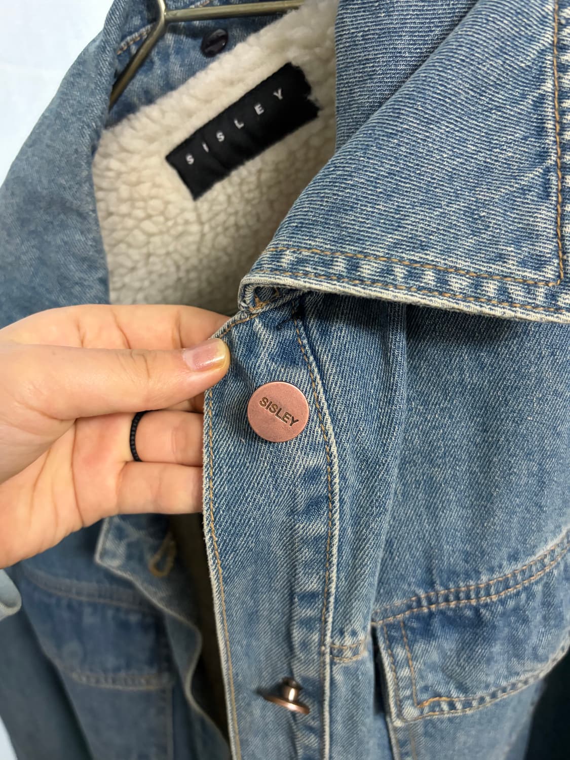 시슬리 양털(쉐르파) 데님 자켓 상품이미지8