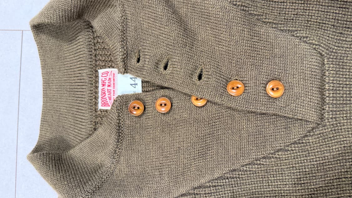 브론슨 US Army High Neck Wool Sweater 올리브그린 상품이미지2