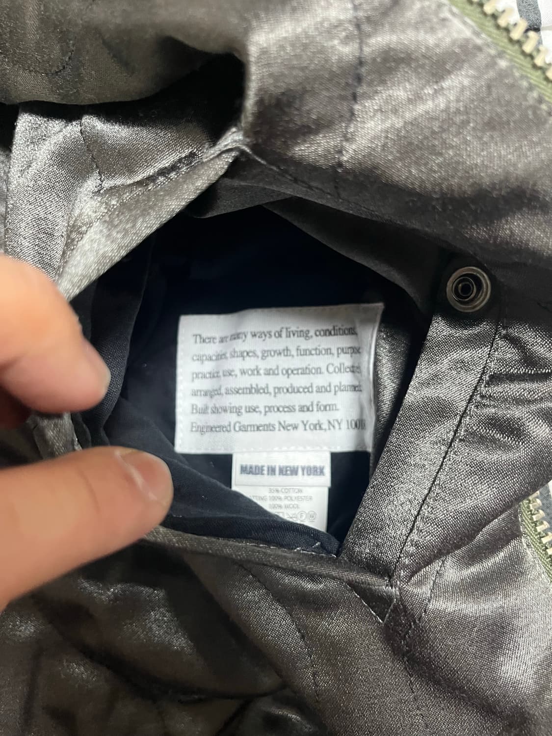 엔지니어드 가먼츠 에비에이터 자켓 ma-1 올리브 상품이미지8