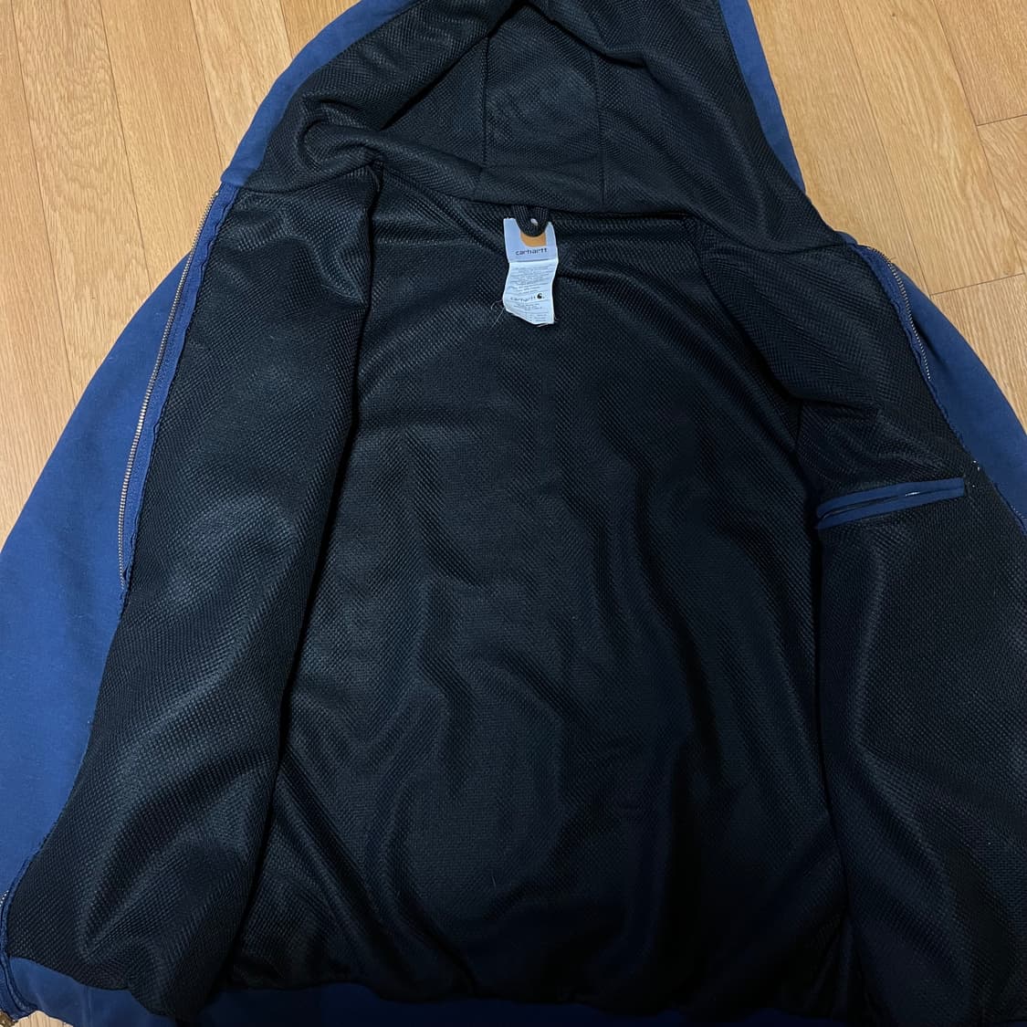 [M] 00s 칼하트 빈티지 J149 써멀 후드집업 네이비 상품이미지3