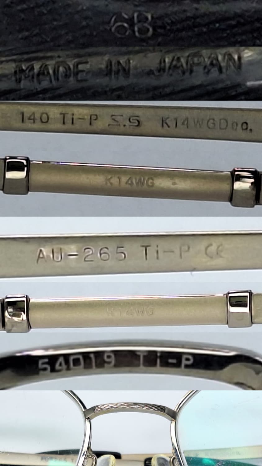 일제 공방 하이엔드 순티타늄 귀금속 세공 화이트골드 K1WG 반무테 안경 상품이미지9