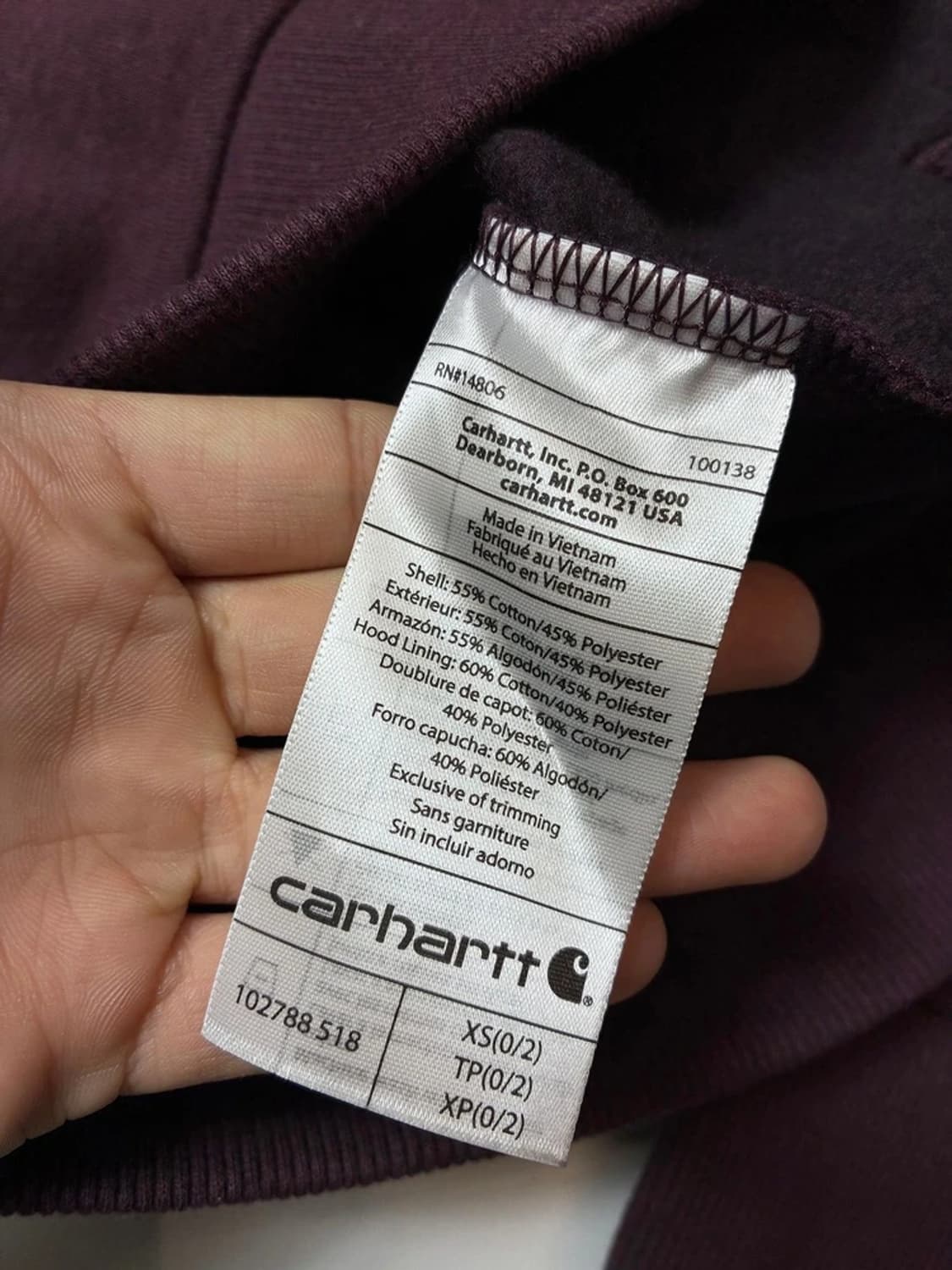 칼하트 우먼스 클락스버그 풀 후드 집업 PN8197 상품이미지8