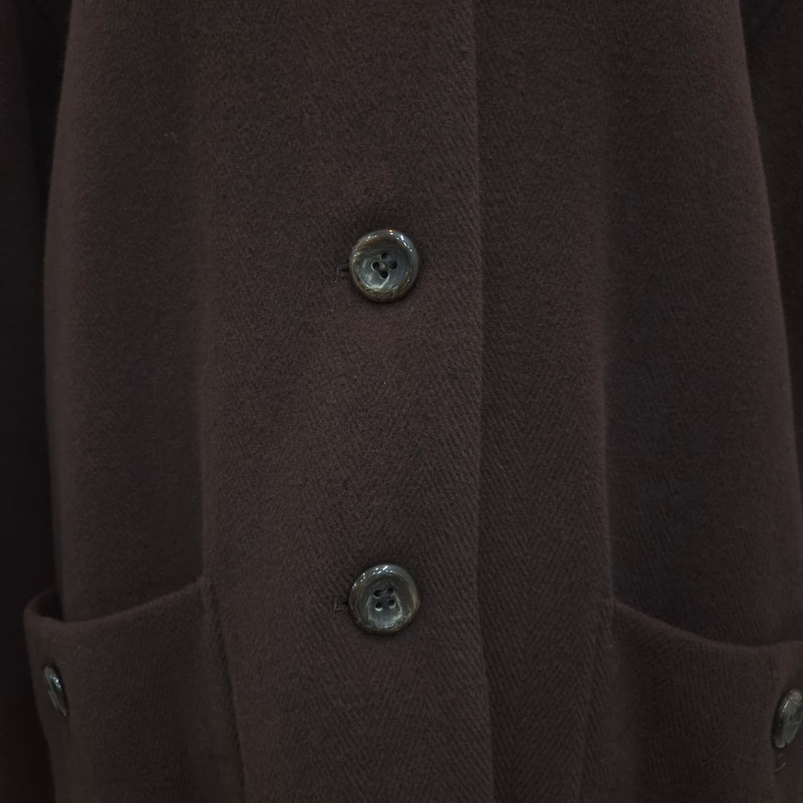 울100% 클래식 브라운 오버핏 코트 상품이미지5