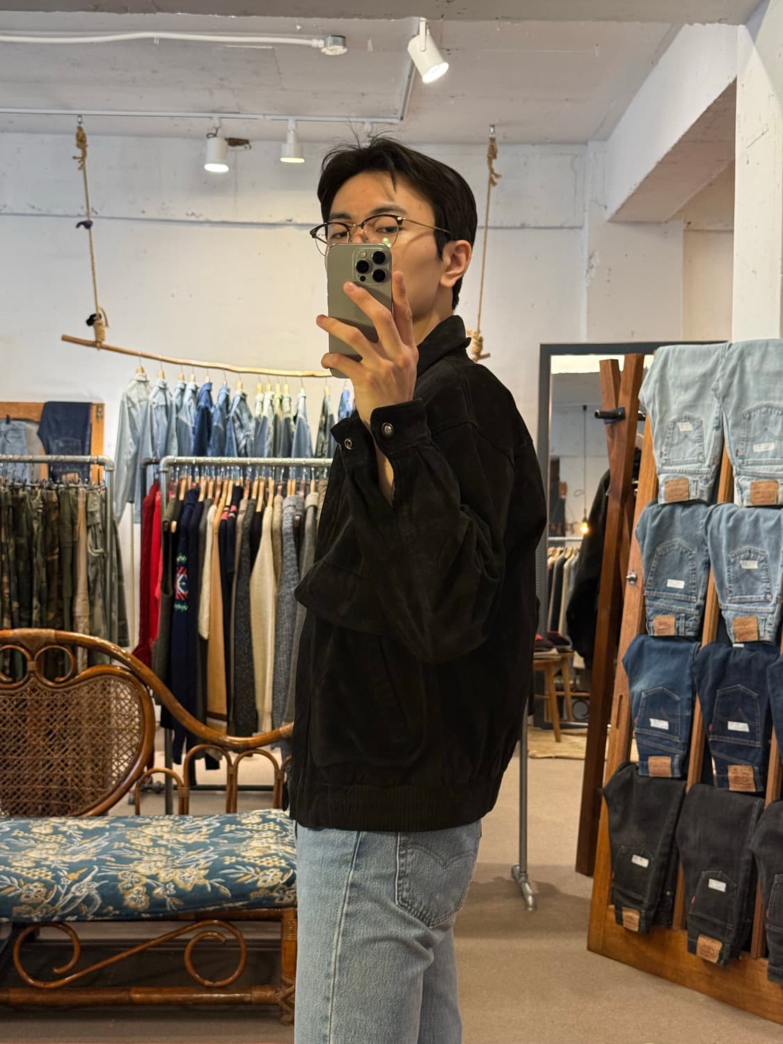 SubUrban Leather Suede Bomber Jacket 상품이미지2