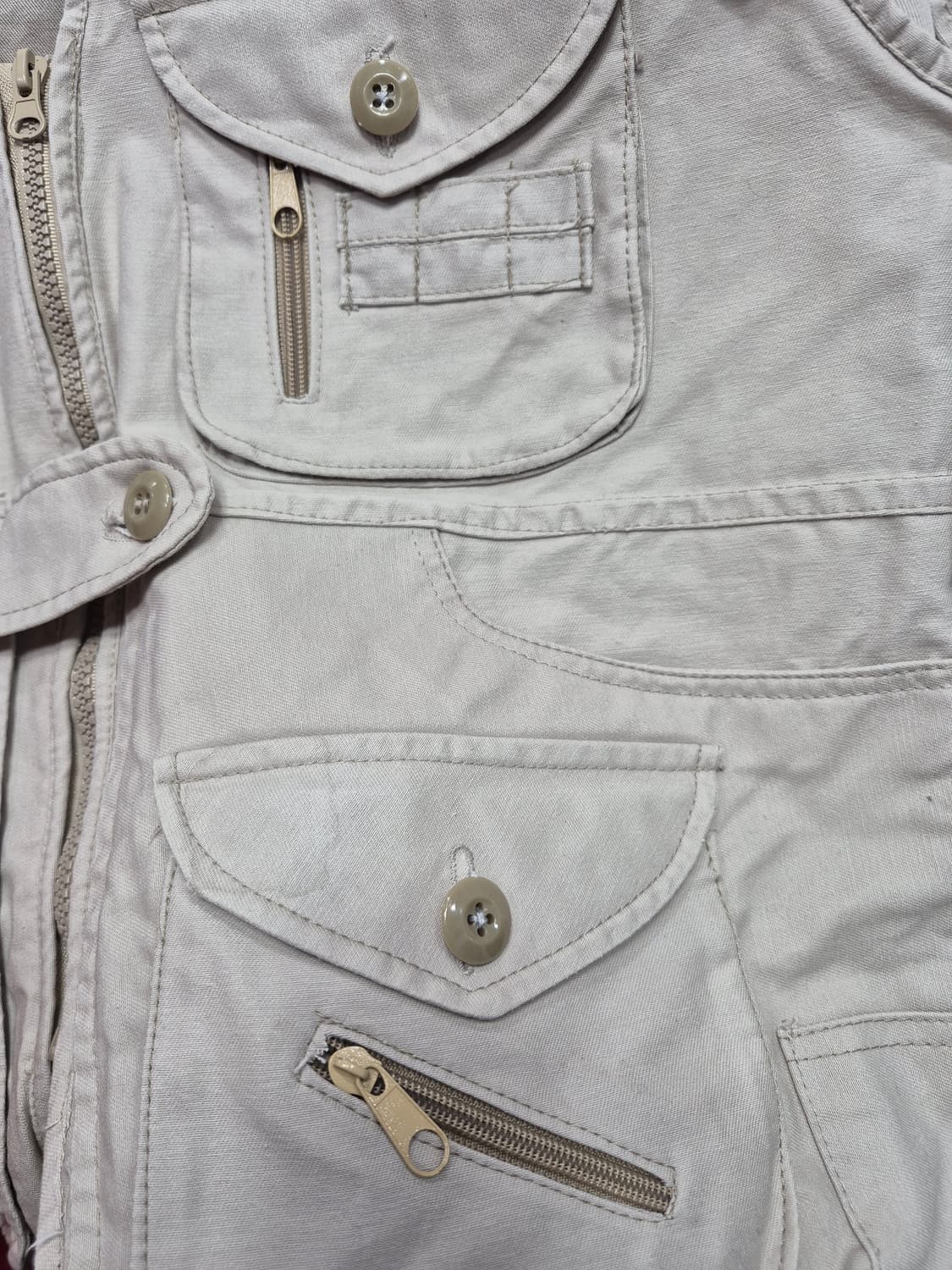 USA 아메리칸 빈티지 포켓 베스트 베이지색 남성 100사이즈 상품이미지8