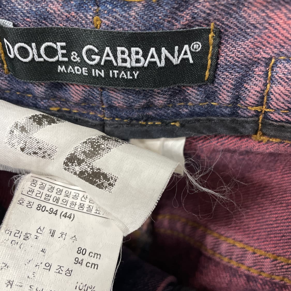 돌체앤가바나 핑크 데님 팬츠 44 상품이미지6