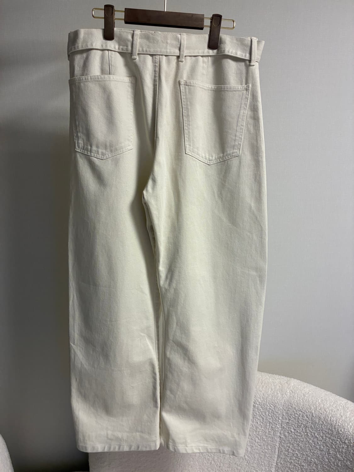 LEMAIRE 르메르 벨티드 아이보리 데님 L 사이즈 상품이미지3