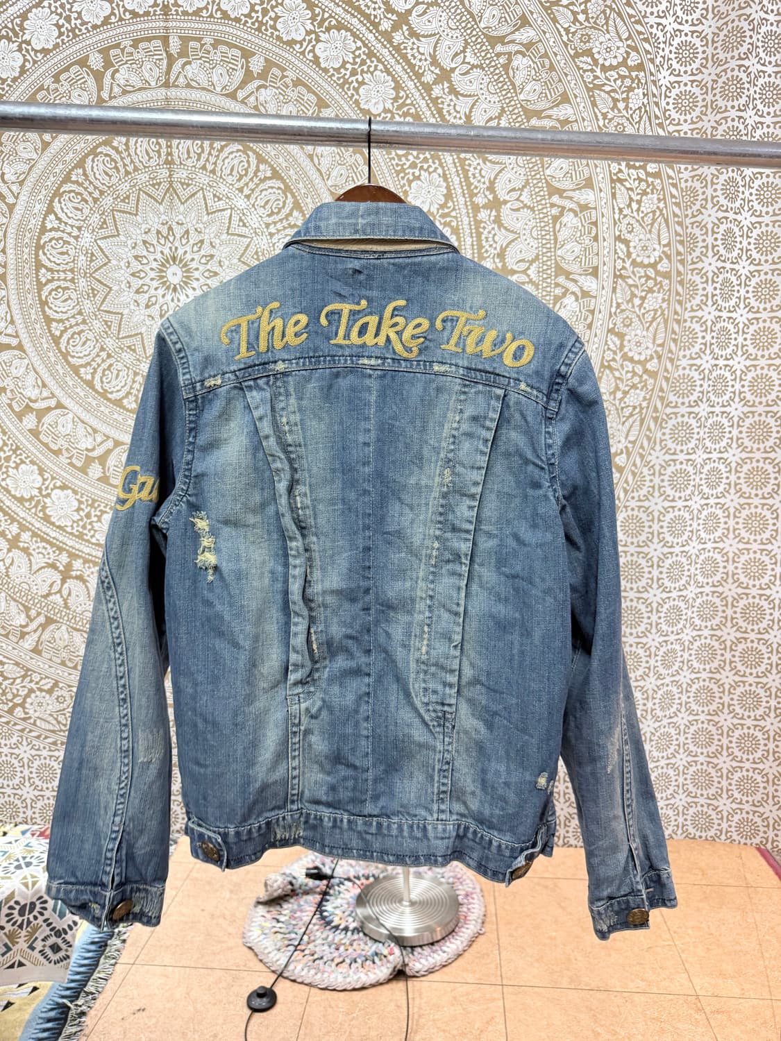 Take two 빈티지 백자수 디테일 데님 트러커 (Z1013) 상품이미지5