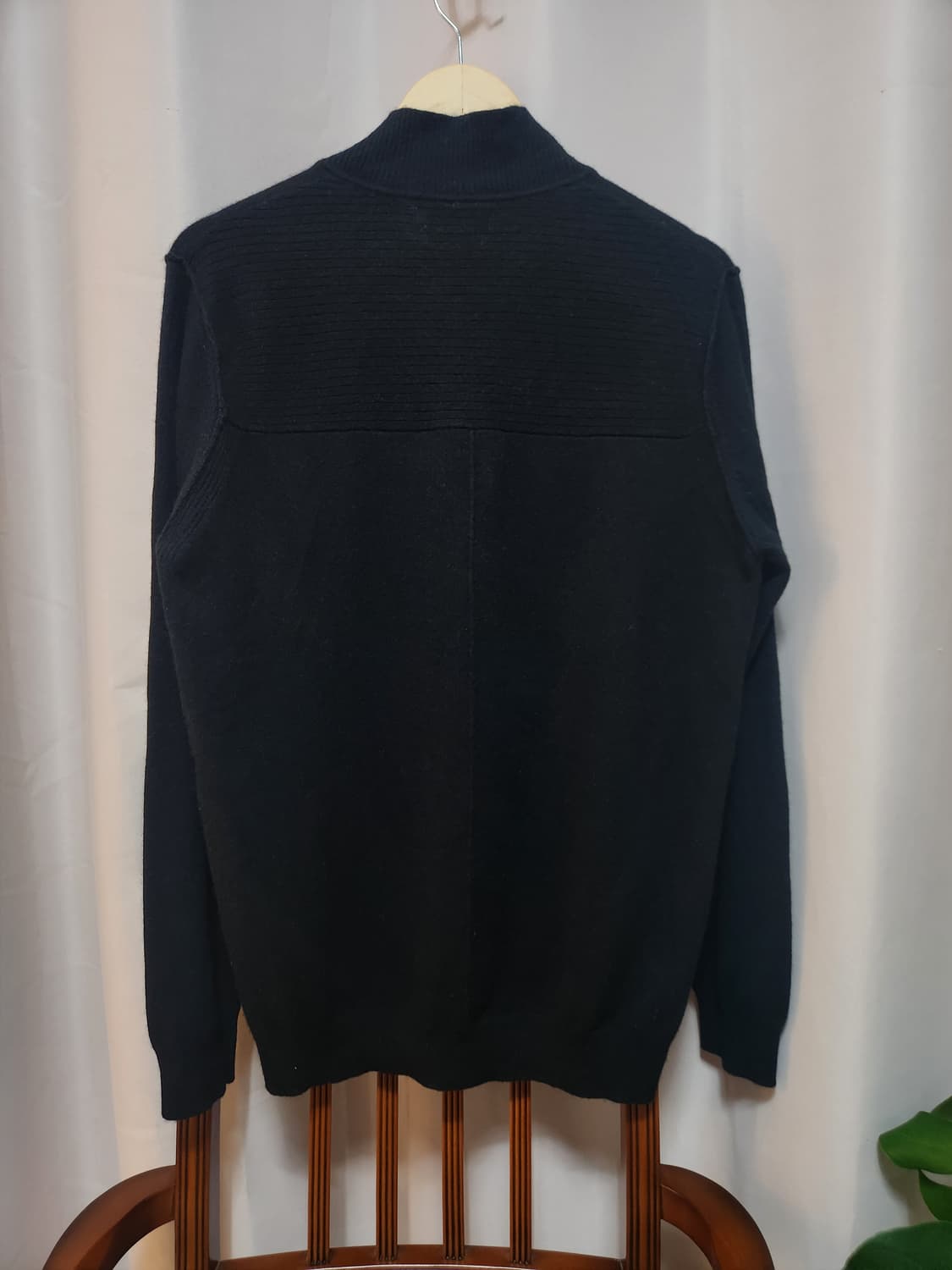 Galeries Lafayette 남성용 블랙 캐시미어 니트 상품이미지5