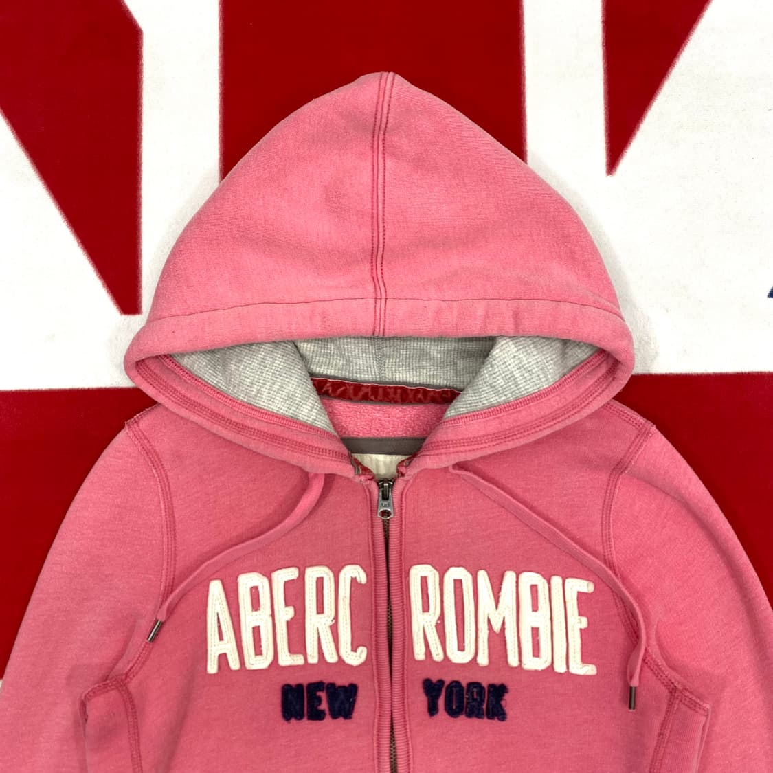 아베크롬비 핑크 후드집업 여성M  상품이미지3