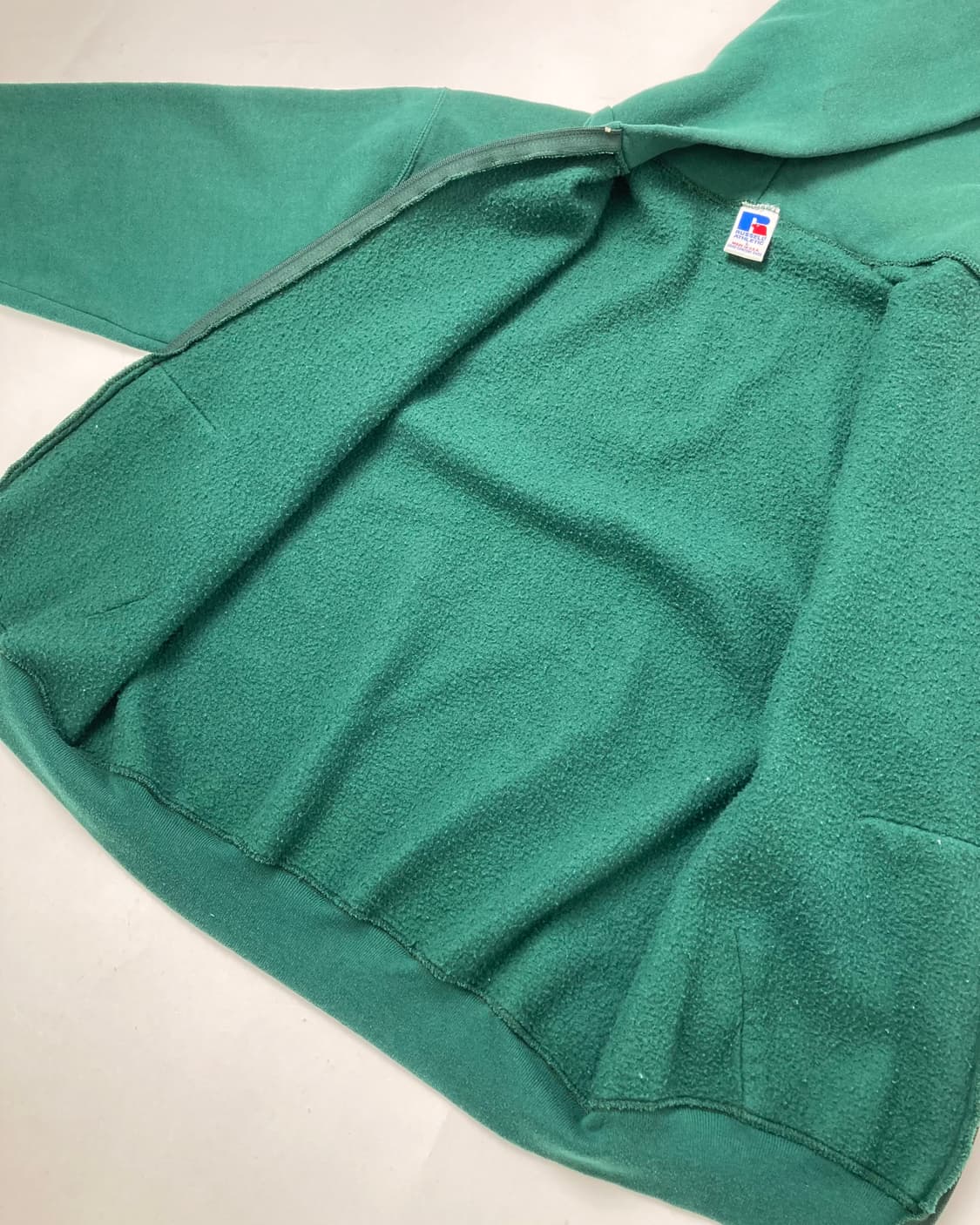 90s Russell Zip Up Hoodie (green) 상품이미지7