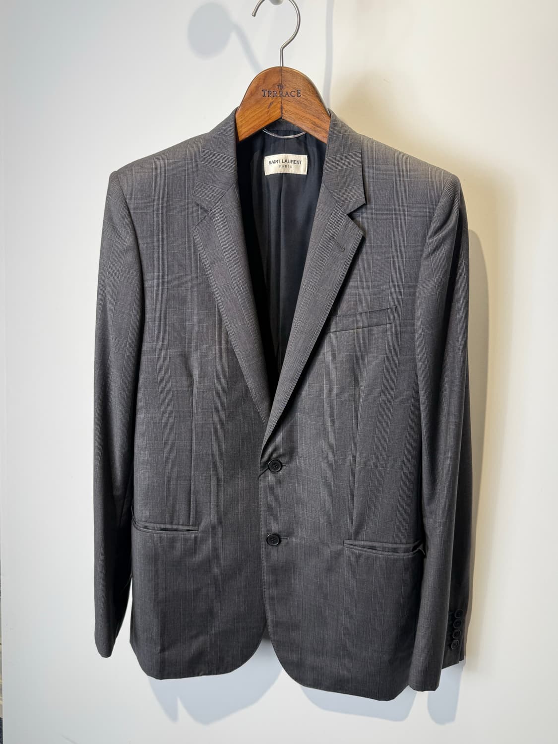 생로랑 그레이 글렌체크 셋업 48사이즈 상품이미지1