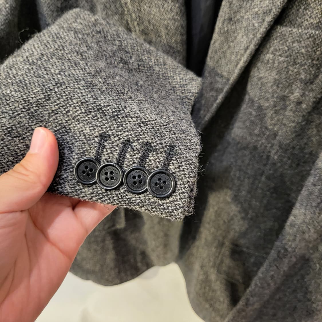 CP Company 씨피컴퍼니 헤링본 울 블레이저 자켓 상품이미지7