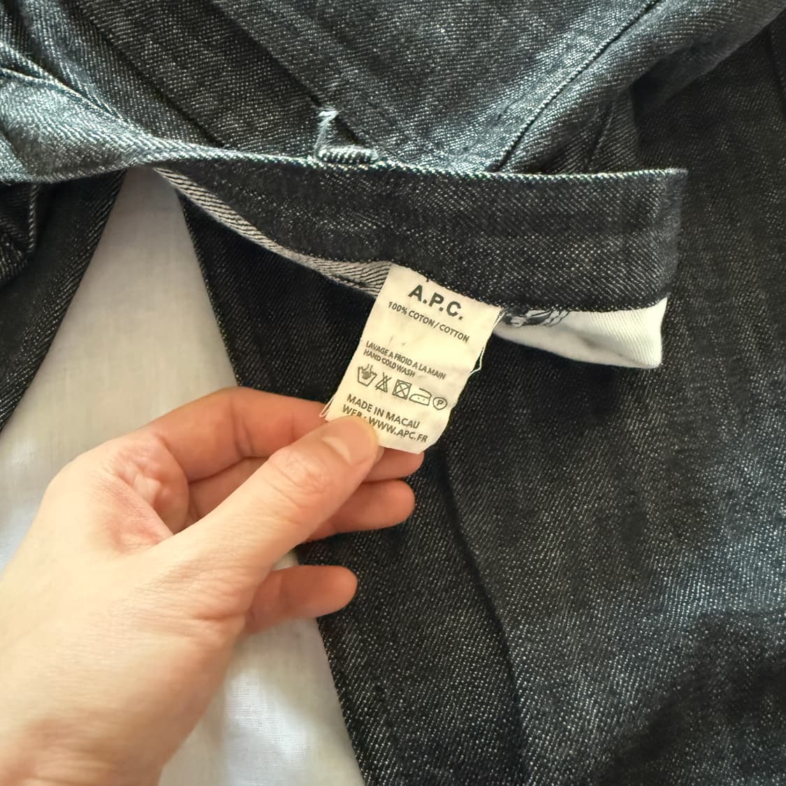 아페쎄 흑청 슬림핏 팬츠 상품이미지2