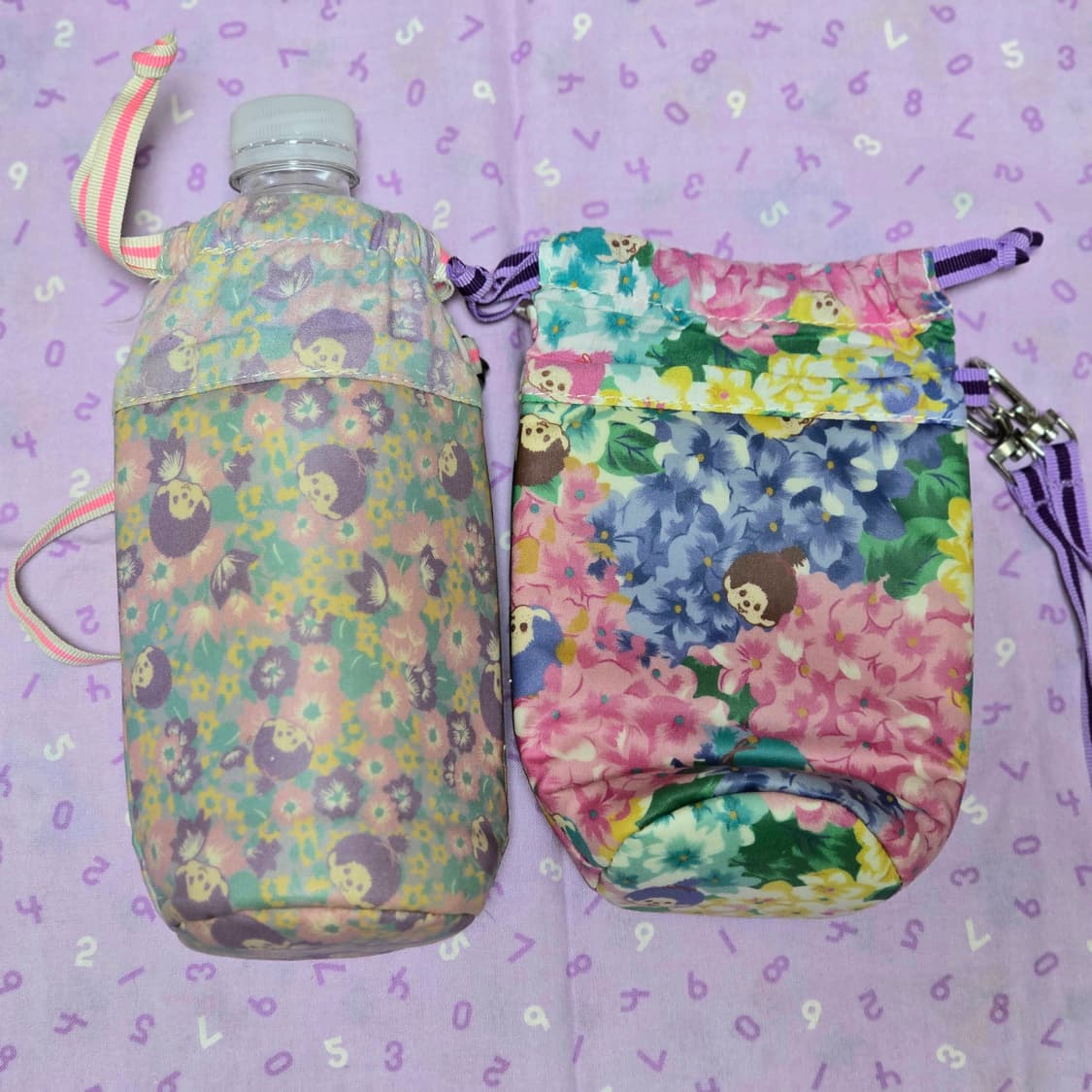 몬치치 패턴 물병 보냉파우치 2개 일괄 상품이미지2