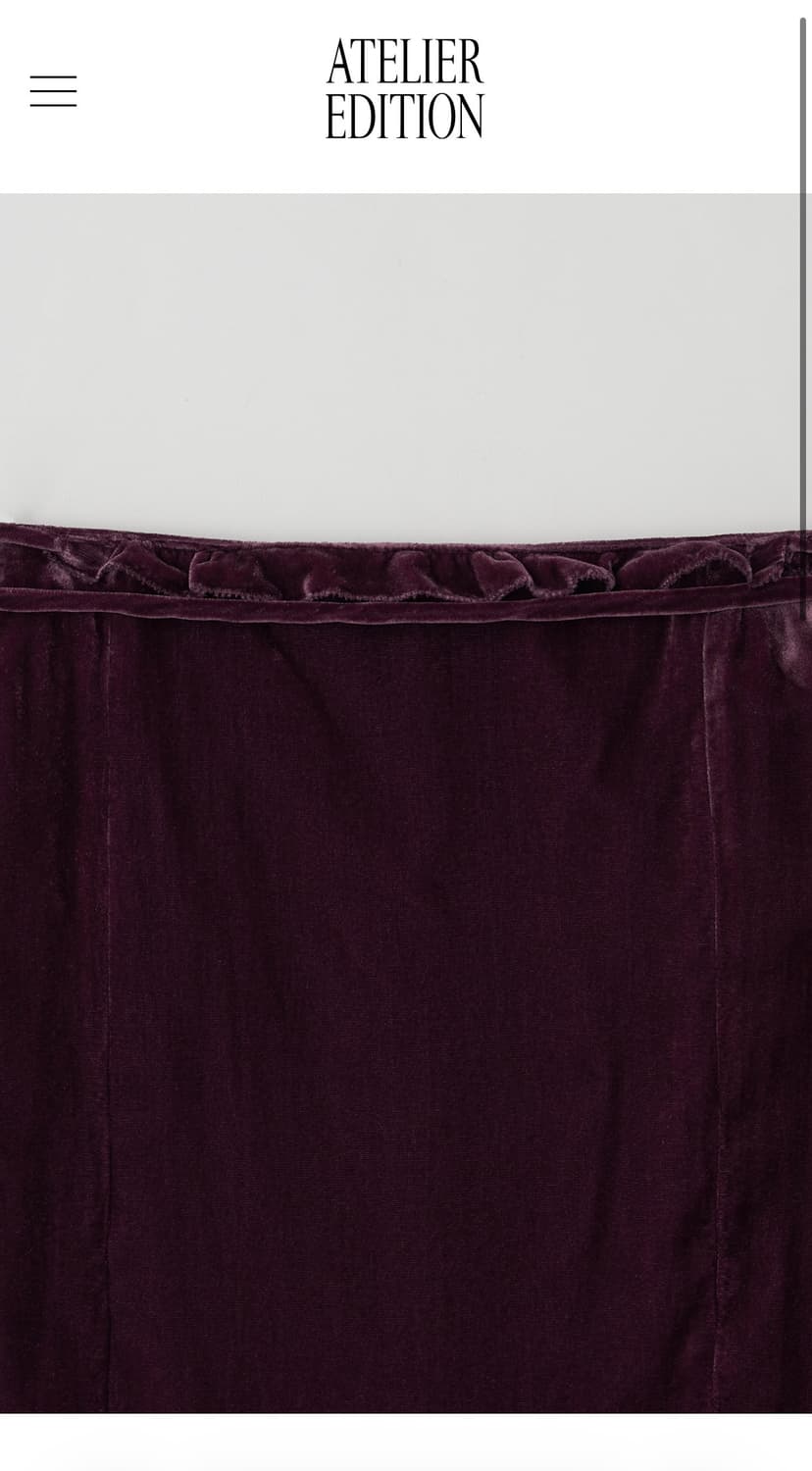 아뜰리에에디션 벨벤 버건디치마 M 상품이미지2