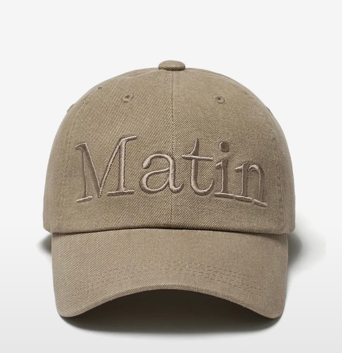 MATIN LOGO WASHED BALL CAP IN BEIGE 상품이미지1