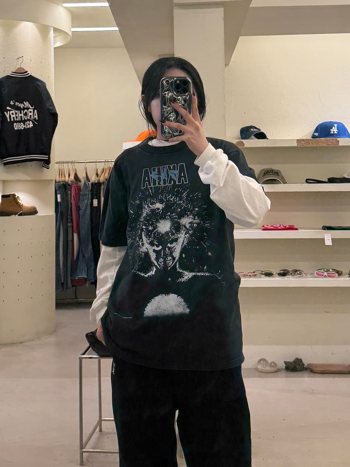 빈티지 아키라 테마 그래픽 반팔 티셔츠 U1282 상품이미지1