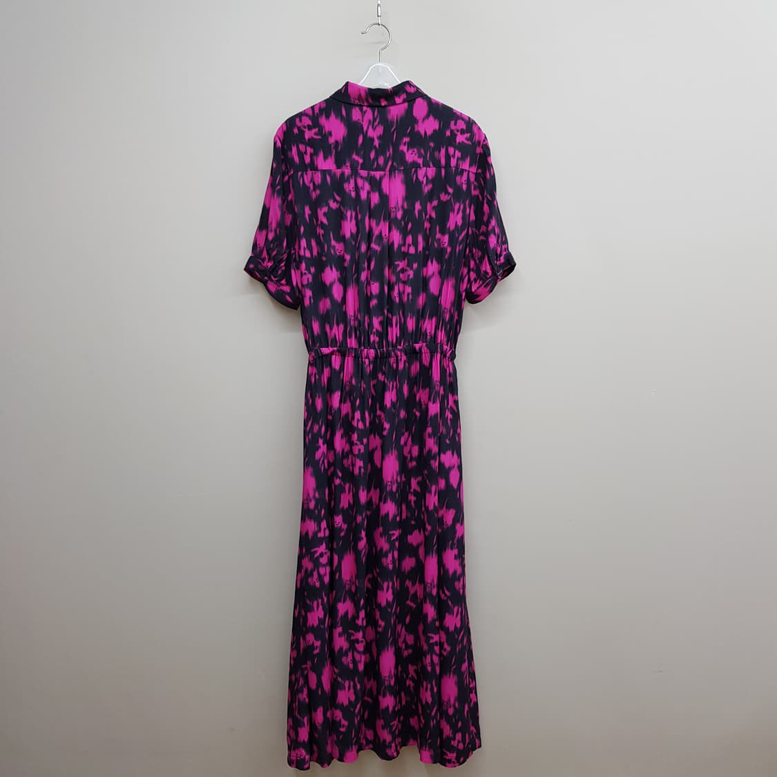 자딕앤볼테르 핑크 블랙 패턴 스트링 롱 원피스 L사이즈 상품이미지5