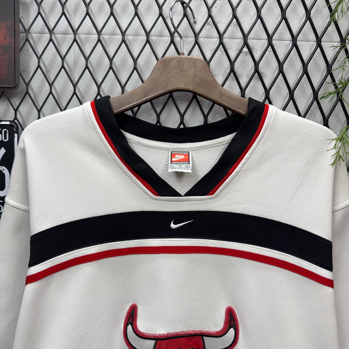 90s 나이키 X 시카고불스 웜업 전면 로고 포인트 화이트 상품이미지3