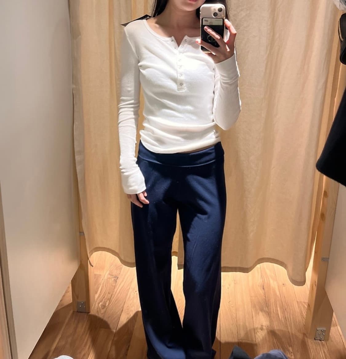 브랜디멜빌 스냅 버튼 롱슬리브 긴팔티 새상품 급처! 상품이미지3