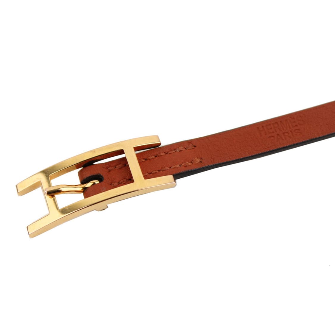 에르메스 레드브라운 H 금장 하피 4ROW 스트랩 팔찌 S(X) 상품이미지5